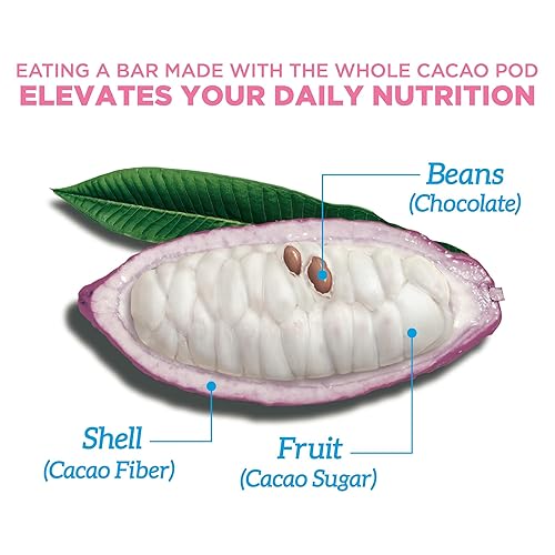 Miniatura 5 de Blue Stripes Barra de chocolate negro con mantequilla de almendras y cacao entero, 2.1 onzas