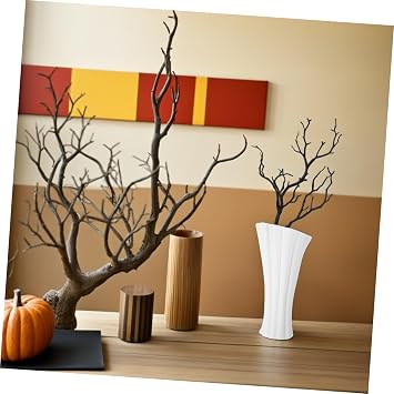 VOSAREA 4pcs Artificial Dried Antlers Tree Branches Faux Twig Decorations for DIY Crafts Halloween Christmas Home Decor Branches for Floral Arrangements