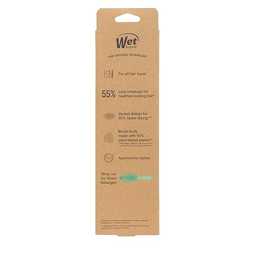 Miniatura 12 de Wet Brush Go Green Speed Dry - Cepillo de diseño ventilado y cerdas ultrasuaves HeatFlex, mango ergonómico, para cabello enredado e incontrolable,