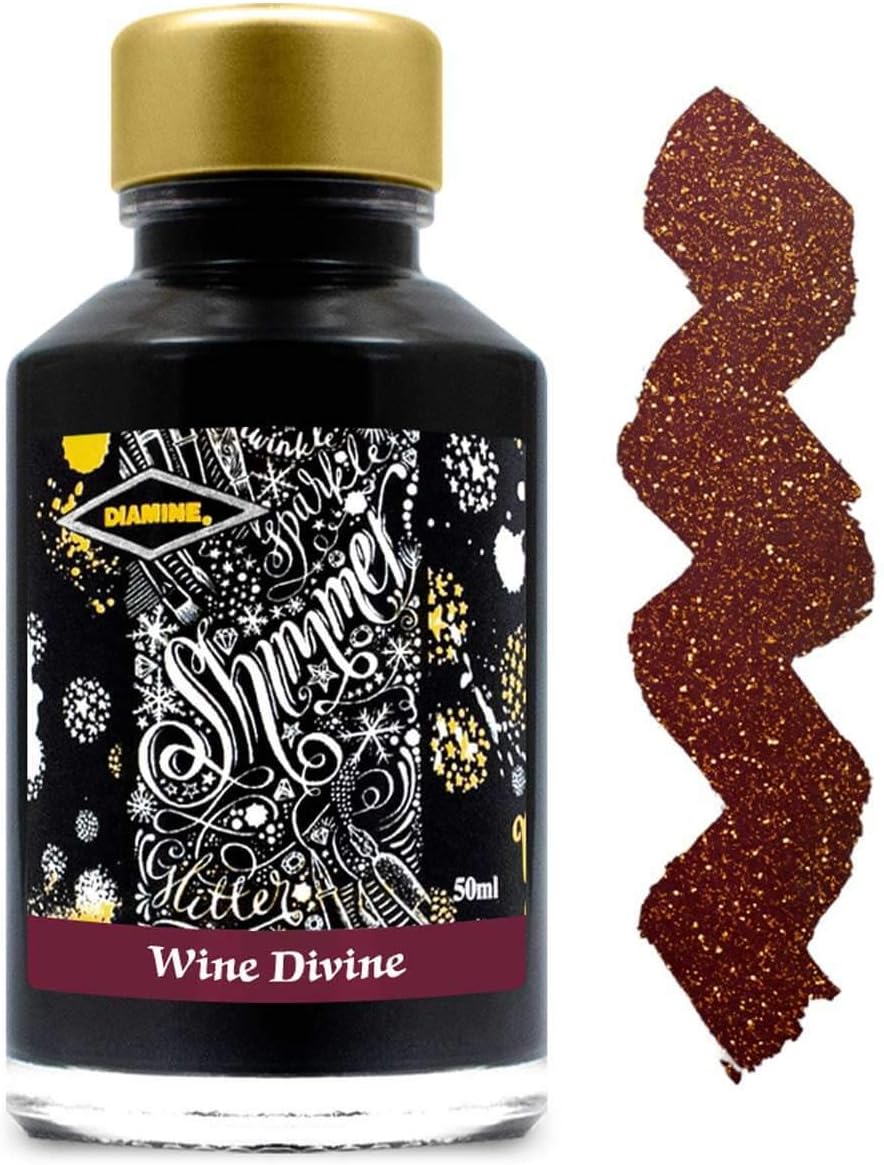 Diamine - Shimmering Fountain Pen Ink, Wine Divine 50ml