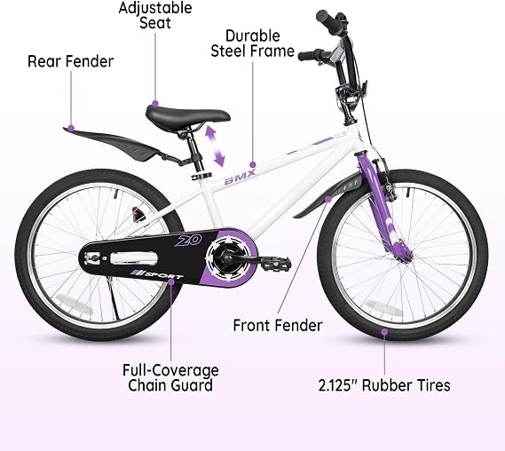 16 20 Inch Kids Bike BMX Style Child Tween Bicycle Rider Ages 4-12