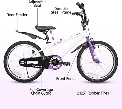 16 20 Inch Kids Bike BMX Style Child Tween Bicycle Rider Ages 4-12