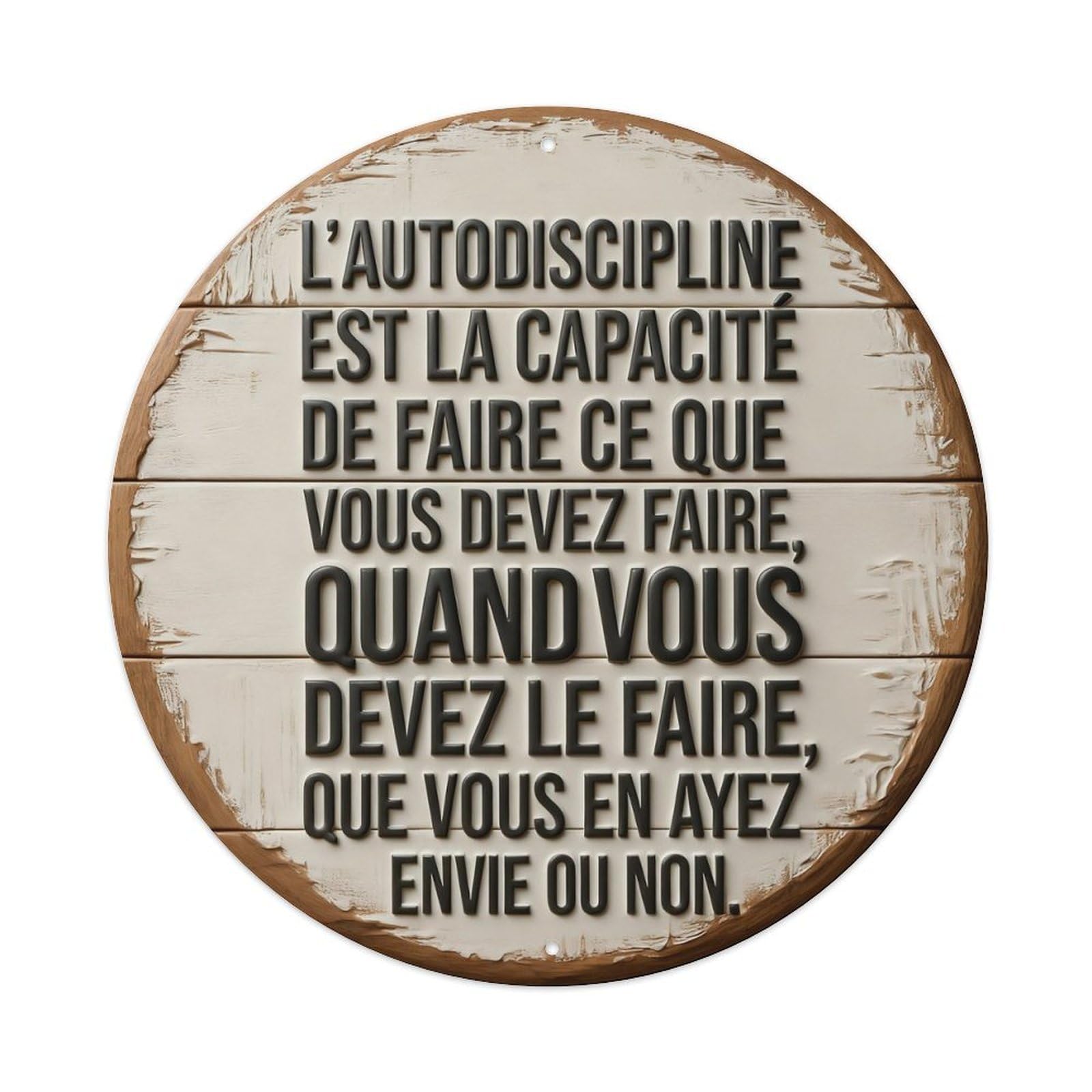 Zlatcbu Vintage Wooden Plaque With French Quote Metal Tin Sign Retro Wall Art Poster, Decor For Home Living Room Bar Cafe Garage, 8X8 Inch
