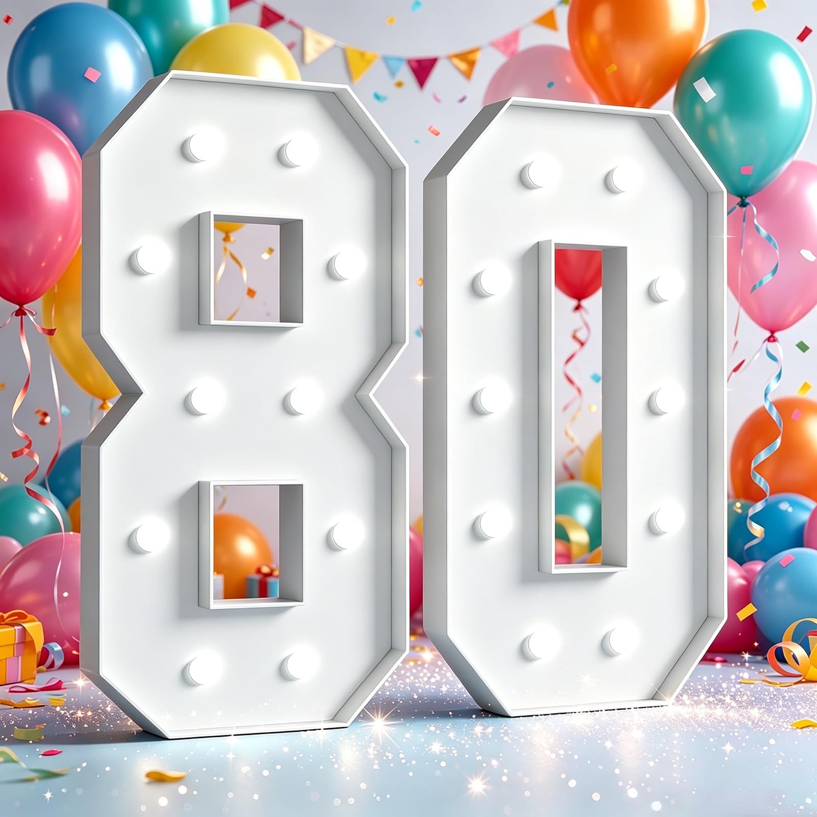 Marquee Light Up Numbers Birthday Party Decor Large Signs
