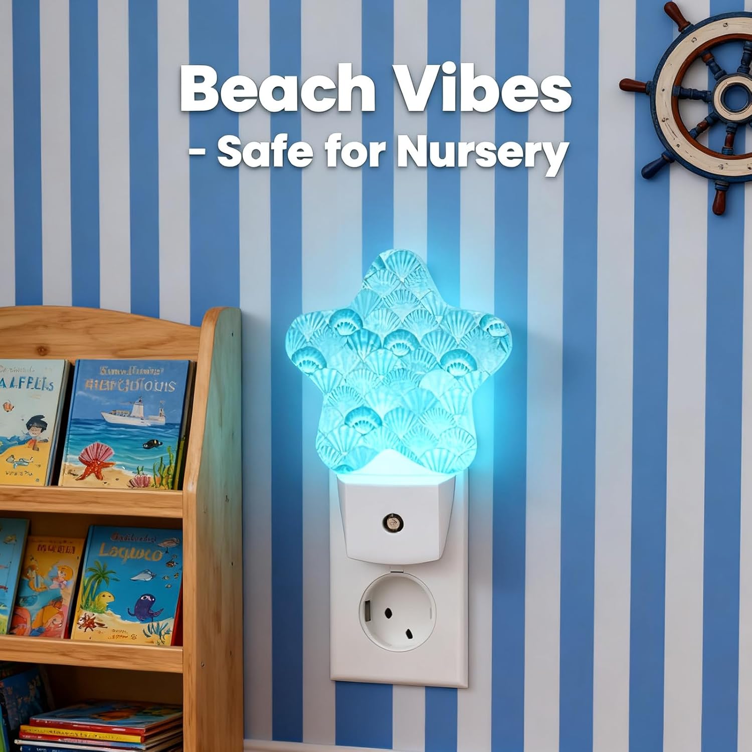 Night Light Plug-in into Wall Dusk to Dawn Smart Sensor White Led Nightlight for Bedroom Bathroom Kitchen Hallway Stairs Energy Efficient Decor Desk Lamp Beach Decor