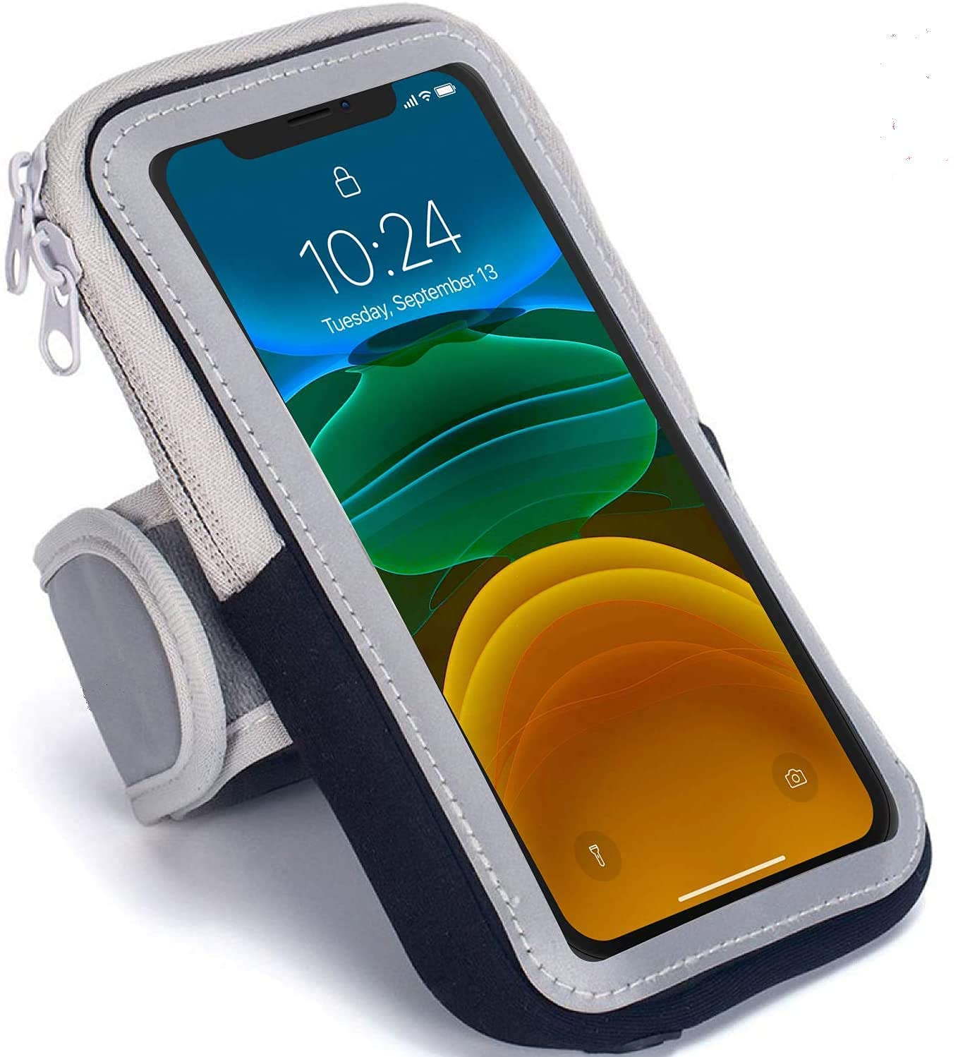 Techonio Multifunctional Outdoor Sports Armband Sweatproof Running Armbag Package Bag Gym Fitness Mobiles Bag Key Holder for All Smartphones-image-8