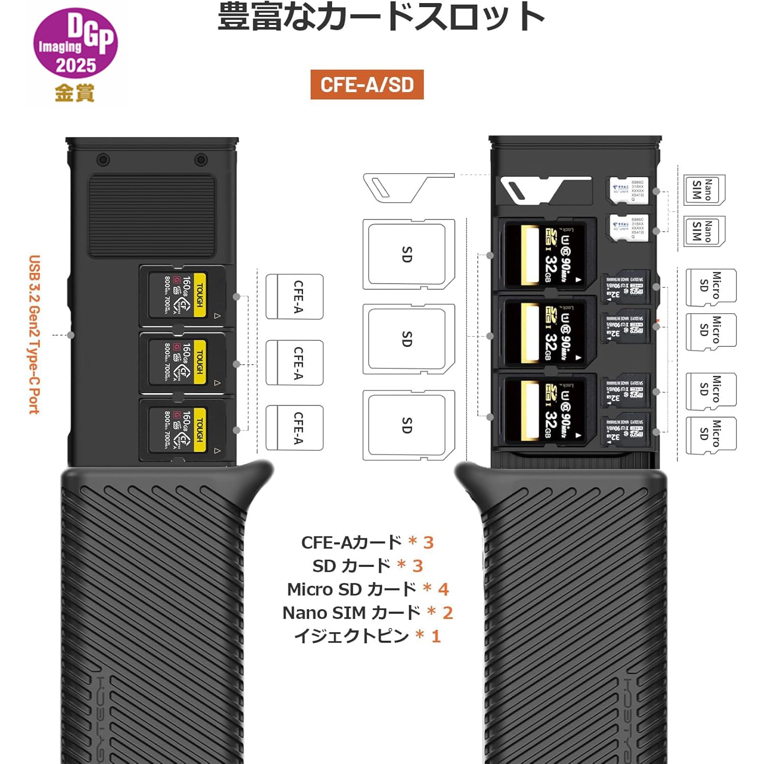 PGYTECH Étui Lecteur de Carte CFEXPRESS Type A/SD Createmate