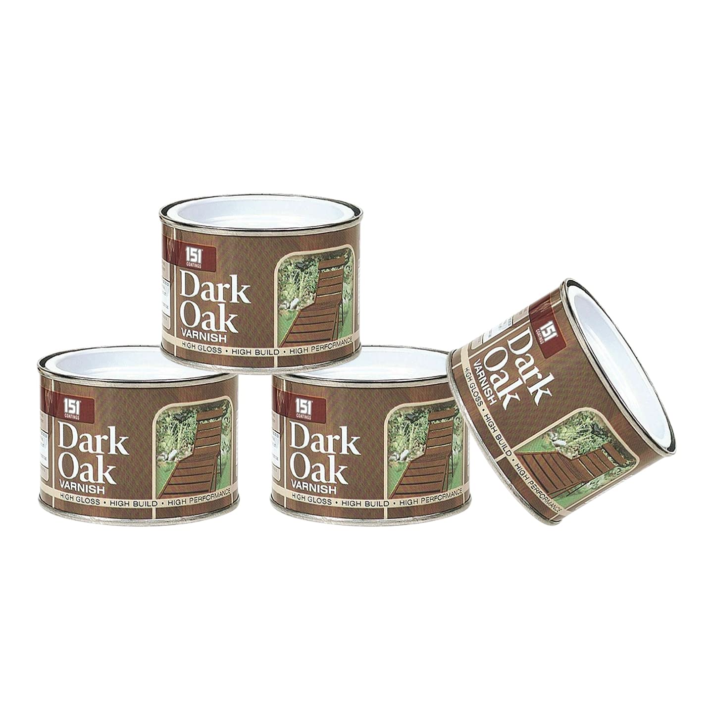 4 x Dark Oak Varnish 180ml Paint Gloss Car Home Metal Wood Brick