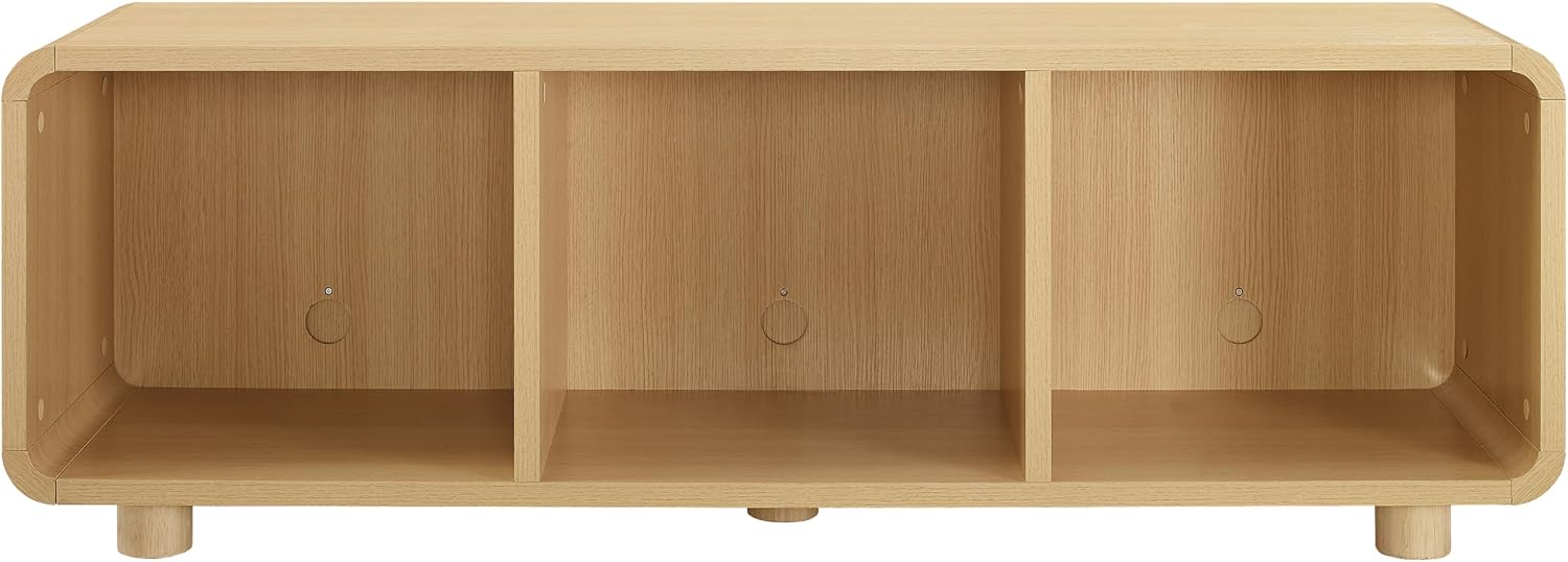 Crosley Furniture Zoe Large Modern Media Console and Record Player Stand with Storage for Vinyl Records, Ash