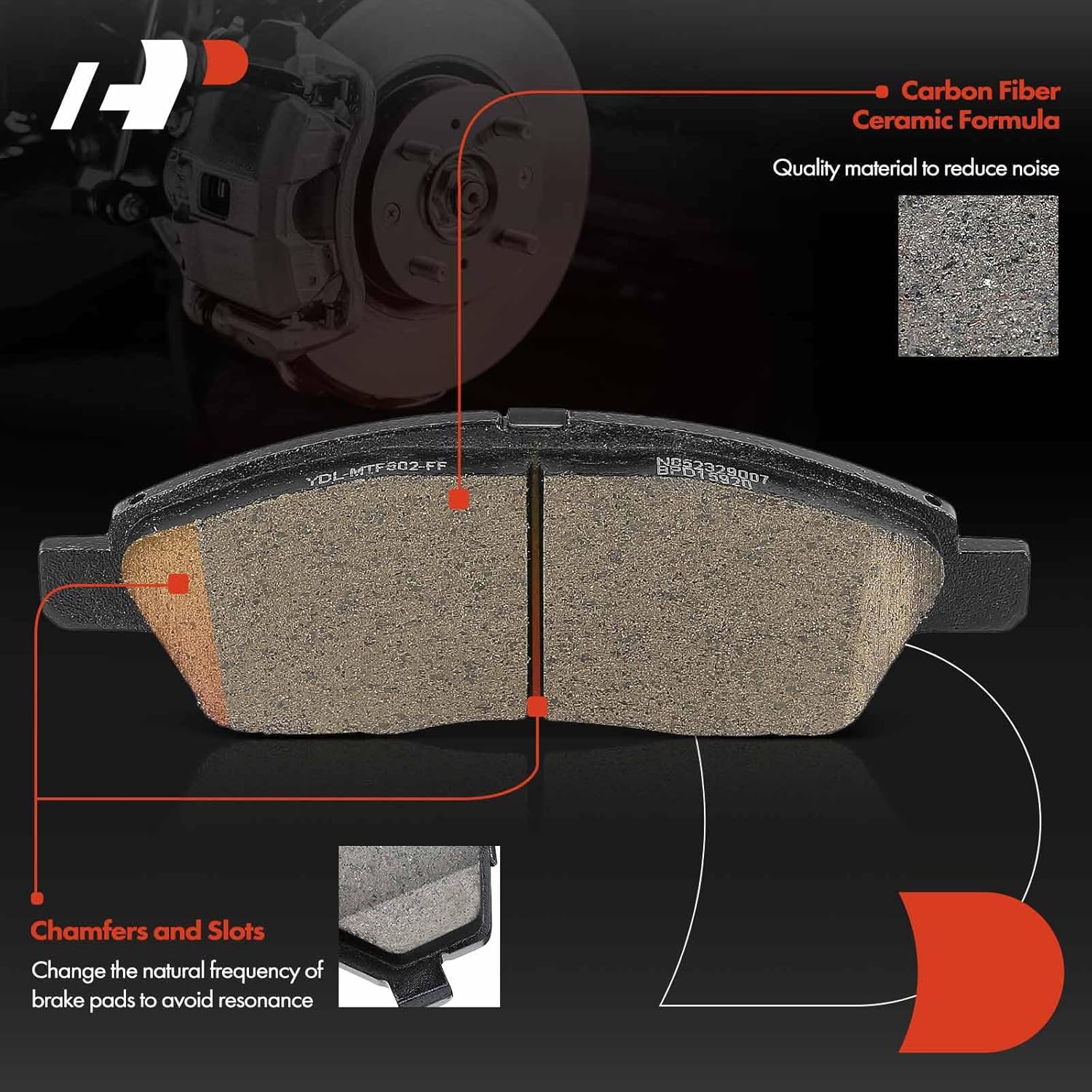 A-Premium 4 x Front Ceramic Disc Brake Pads + 4 x Rear Drum Brake Shoes Compatible with Nissan Versa 2012-2019, Versa Note 2014-2019, Micra 2015-2019