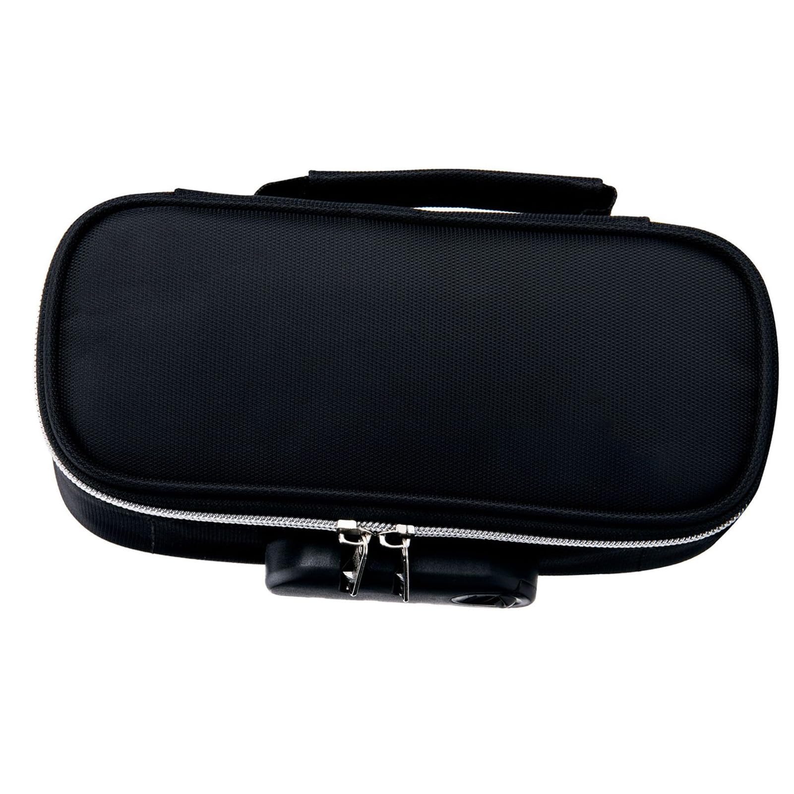 Wakects Locking Pencil Case, Spacious Storage Large Capacity Canvas Pencil Pouch with Secure Combination Lock for High School Students College 8.46x3.74x2.56in (Black)