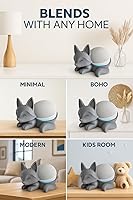 Vista 5 de Sleeping Fox Stand – 3D Printed Echo Dot Stand & Alexa Stand, Decorative Smart Speaker Alexa Holder in Eco-Friendly PLA, Anti-Slip Base, Compatible