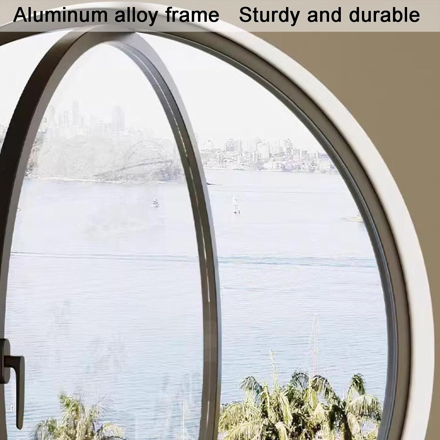 Rotating ventilation window,360° Rotating Window Fan - Enhanced Airflow, Flush Mount Tempered Design for Home & Garage Use, Black, 24in - Efficient Ventilation & Cooling Solution