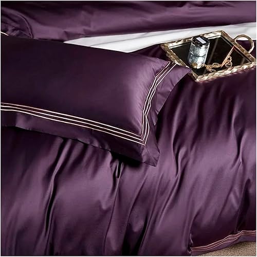 Miniatura 3 de ALturn Juego de ropa de cama de algodón egipcio de 1000 hilos, 46 piezas, tamaño doble, queen, king, bordado, funda de edredón y funda de almohada,