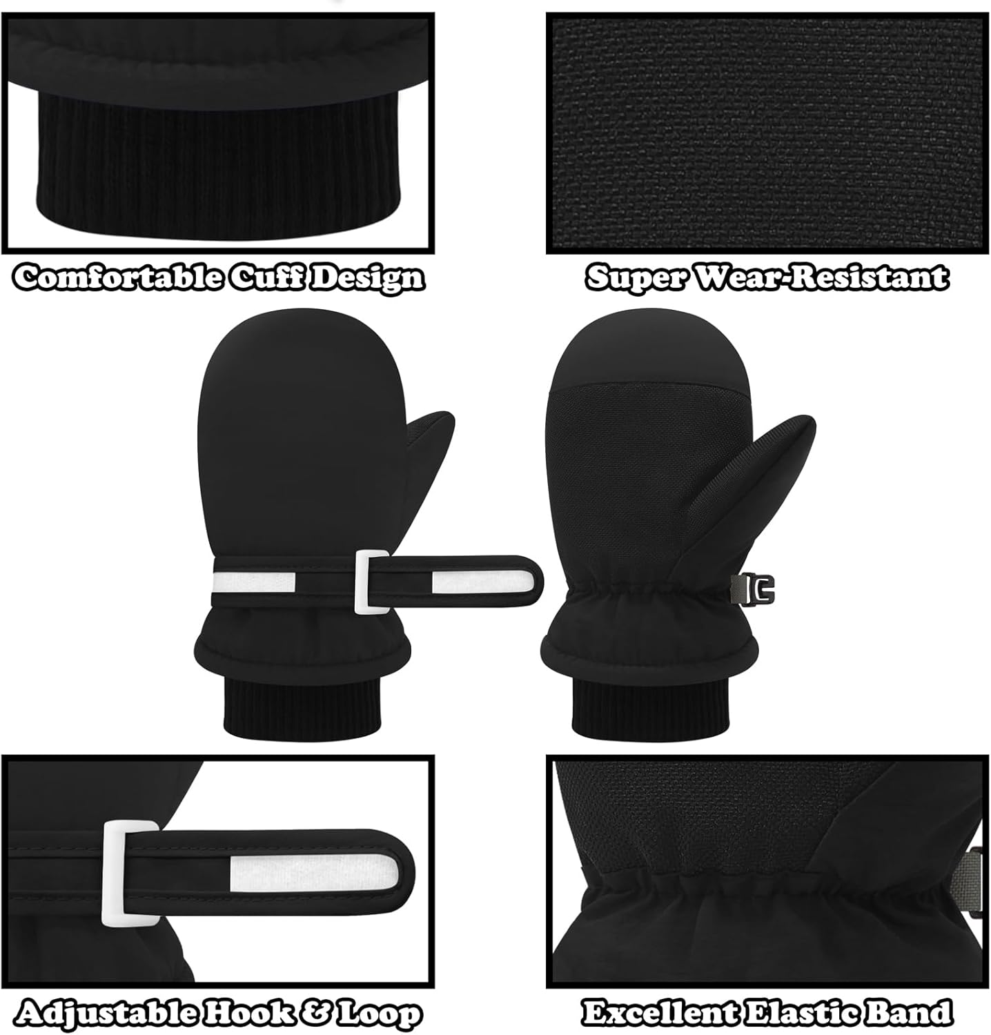 Sarfel Toddler Mittens Waterproof Toddler Gloves Waterproof Baby Mittens Winter Infant Snow Gloves for Kids Girls Boys Infant - Image 5