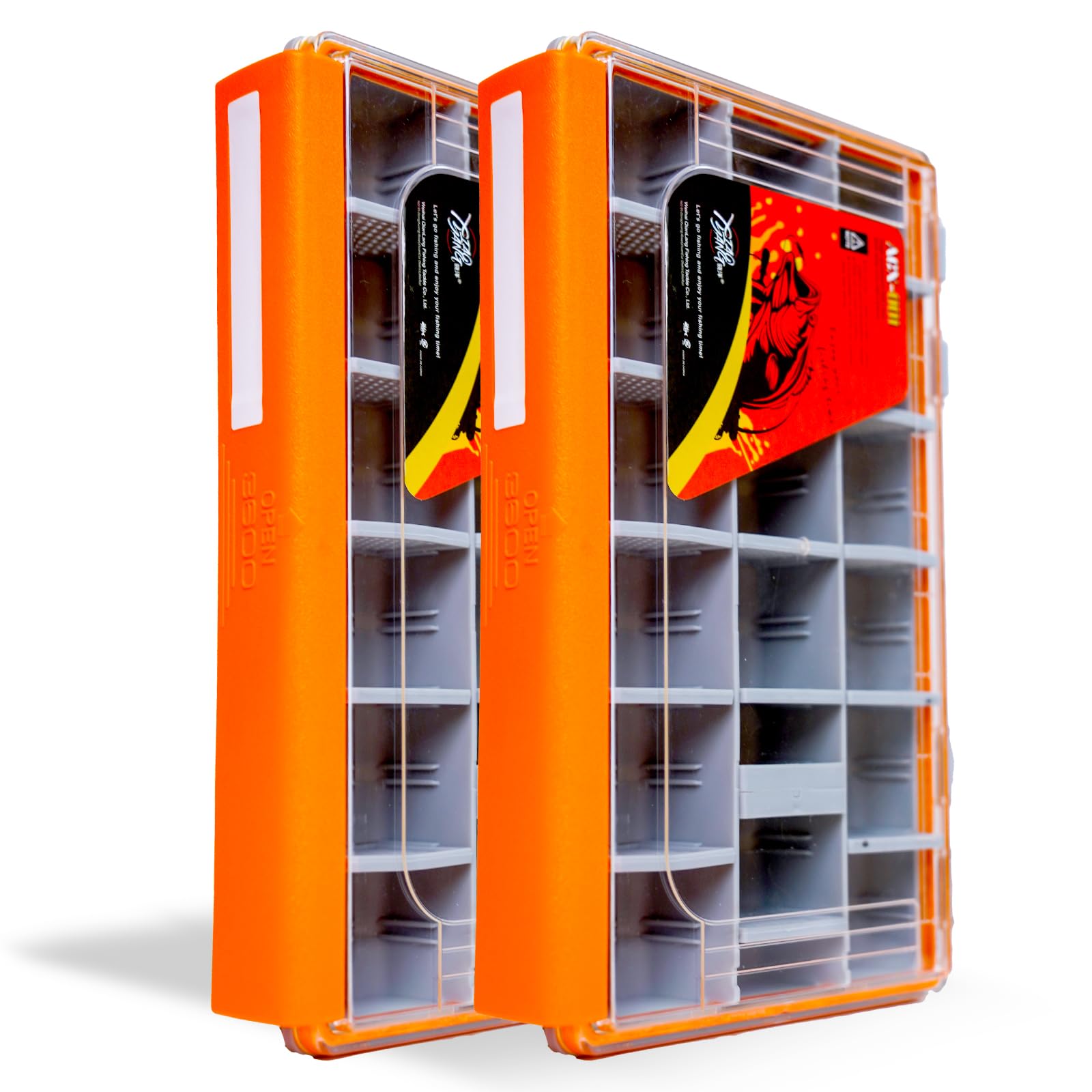 Tcakelox Deluxe Fishing Tackle Box, Waterproof 3600 and 3700 Tackle Trays, Organizer with Removable Dividers, Sealed Lure Box and Terminal Tackle