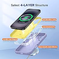 Vista 1515 de Miracase Funda diseñada para iPhone 13 Pro Max con protector de pantalla, [forro de microfibra suave antiarañazos], funda protectora de silicona