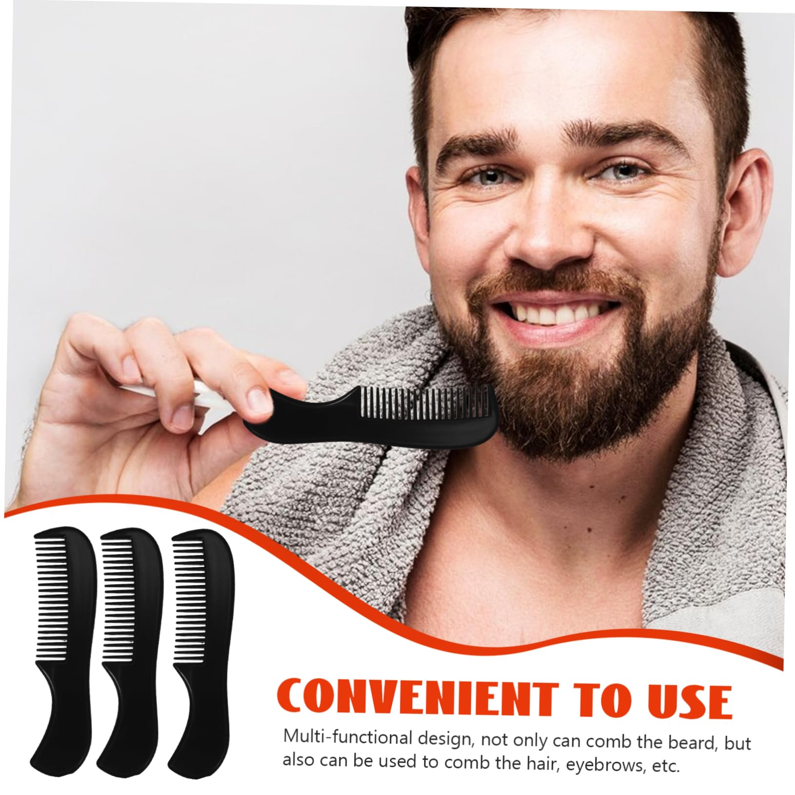minkissy 50 Pz pettine per barba pettine compatto pettini per da uomo multiuso pettini per barba per da donna per uomo da plastica