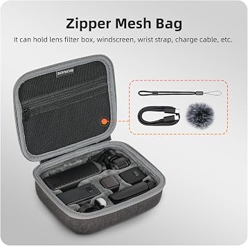 OSMO Pocket 4 Case, Portable Case, Compact Storage Carrying Bag, Dustproof, Shockproof, Lightweight, Convenient to Carry, Accessories for DJI OSMO Pocket 4, Creator Combo Only, Asian