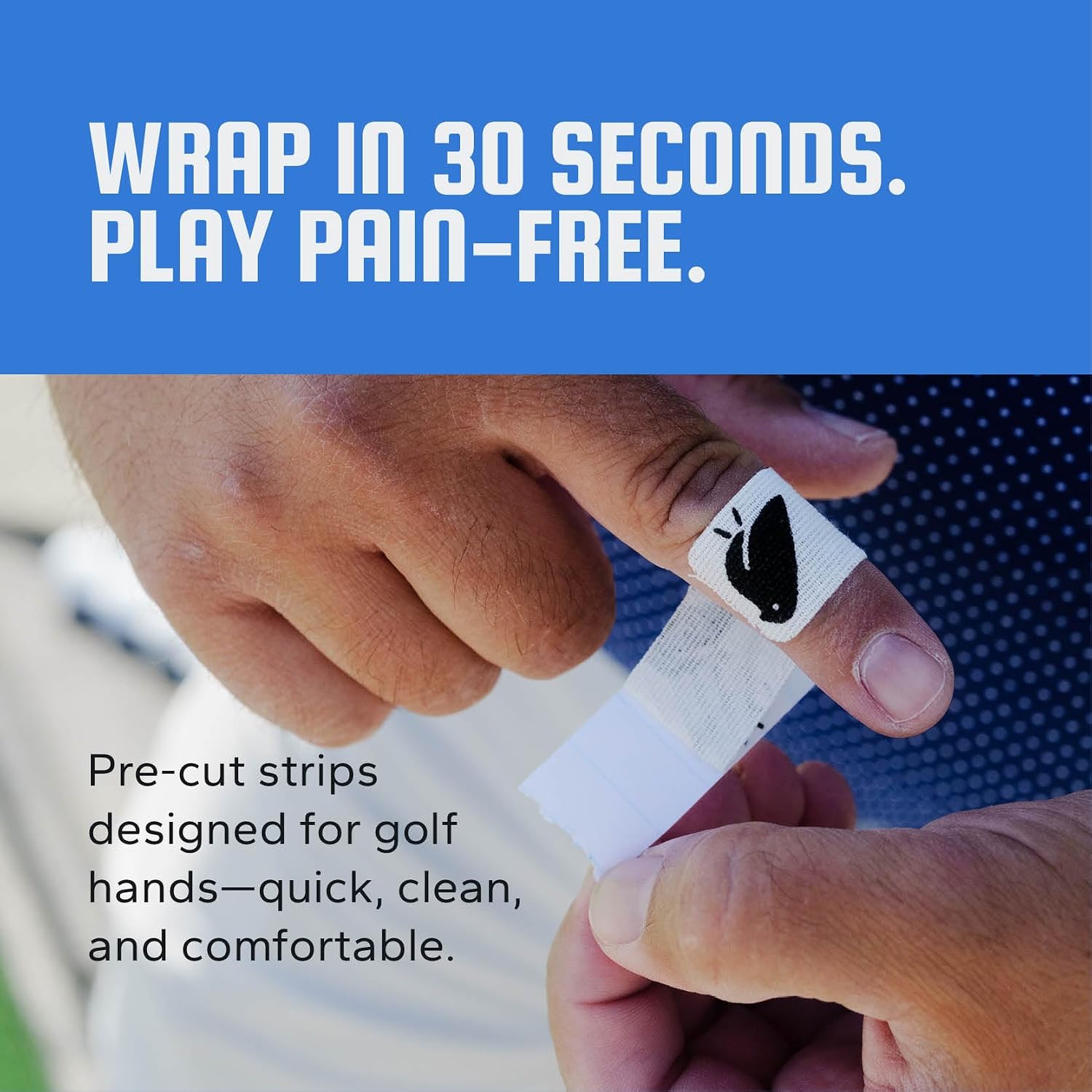 BirdieWrap Golf Sports Tape Wrap, 4-Way Stretch Athletic Tape for Hands and Fingers, Waterproof, Pre-Cut 110 Golf Finger Tape Strips, Blisters, Nicks Protection Sports Finger Tape image 3