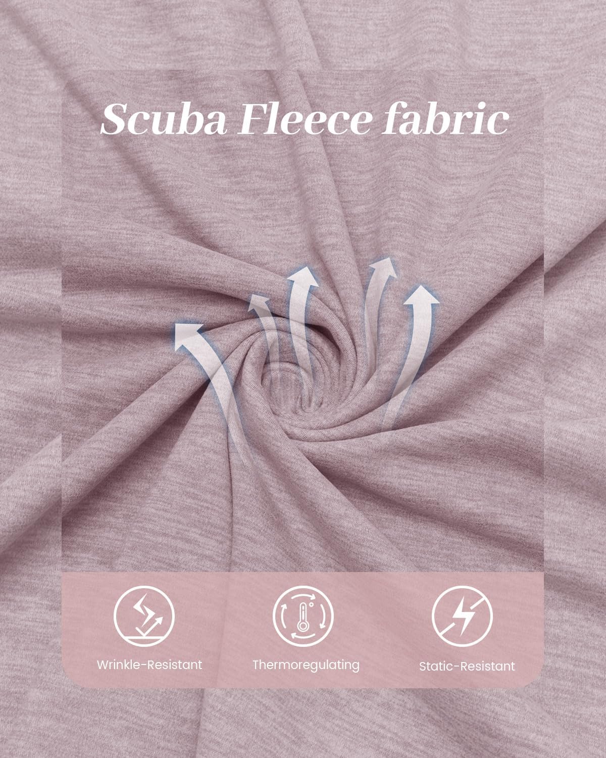 Women's Fleeced Sweatshirt - Stand-Up Turtleneck, Side Pockets, Warm Fleece for Win... - Image 4