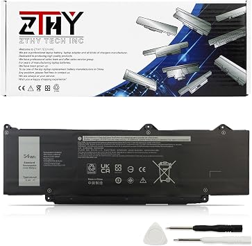 ZTHY DR02P R73TC 54Wh Laptop Battery for Dell Precision 3480 3490 3580 3590 | Latitude 3340 3440 3450 3540 3550 5340 5350 5440 5450 5540 5550 7455 P127F P169G P181G 2X1V9 803W6 GRWKG JTG7N 11.4V 3-Cell