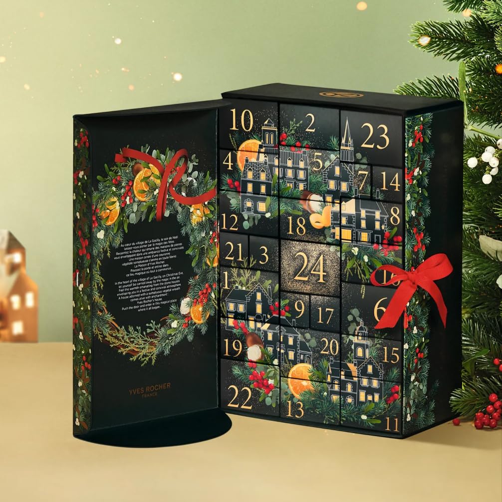 Yves Rocher Calendario dell'Avvento Cosmetica & Bellezza - Regalo con 24 sorprese: cura del viso, del corpo, dei capelli; trucco, e profumi - Calendario dell'Avvento per donne – Edizione limitata