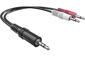 3.5mm Mono to Stereo Adapter for Headphone and Speaker