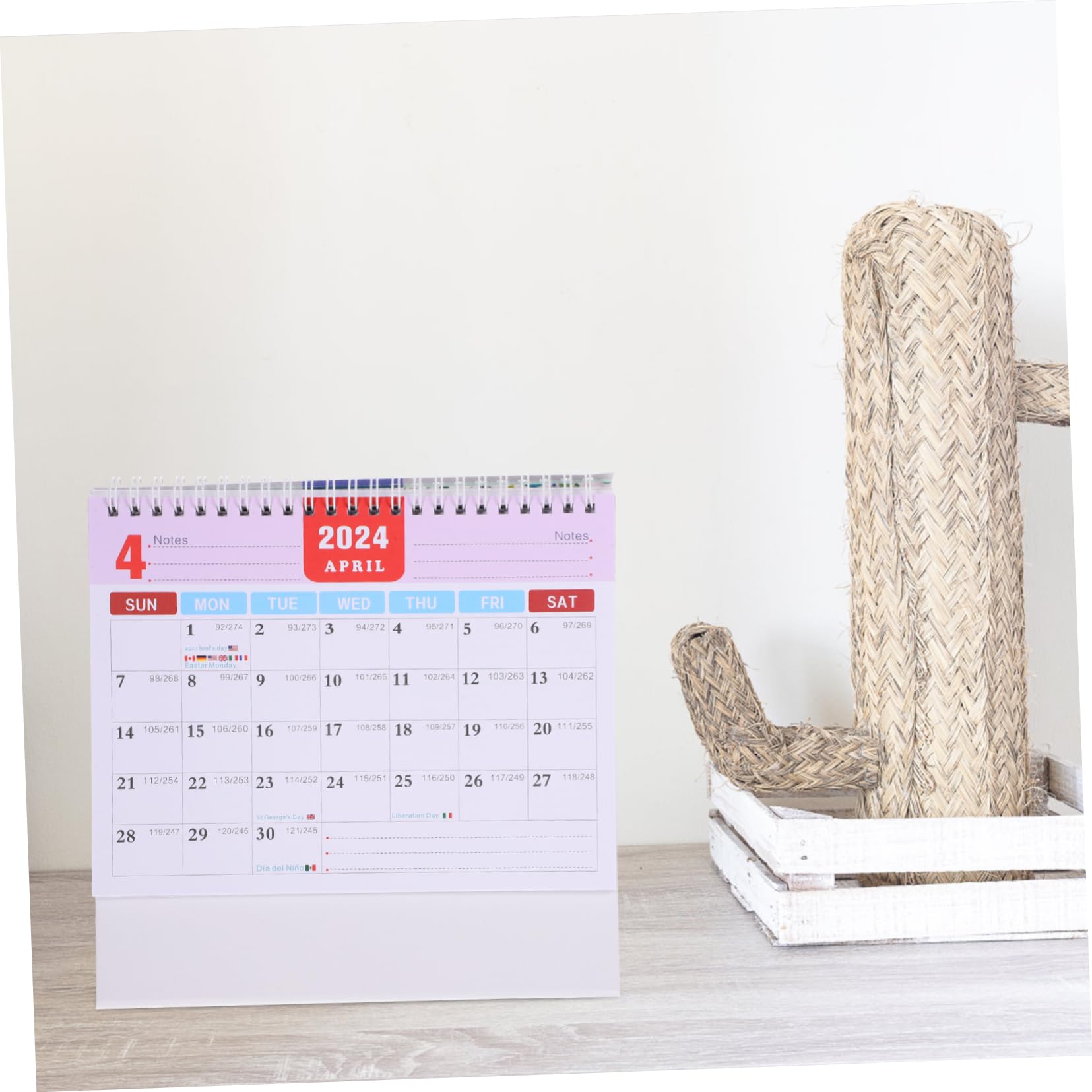 STOBOK 5stücke Desk Calendar Wiederverwendbarer Tischkalender Für Büro Und Zuhause Stehendes Design Kompakte Praktischer Planer Mit Notizfeld Modernes Und Minimalistisches Layout