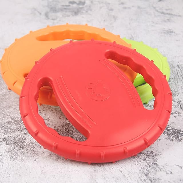 Foto 5 de 8 de SIUKE Disco volador de perro,Anillo de entrenamiento para perros EVA con disco volador para perros y asas…