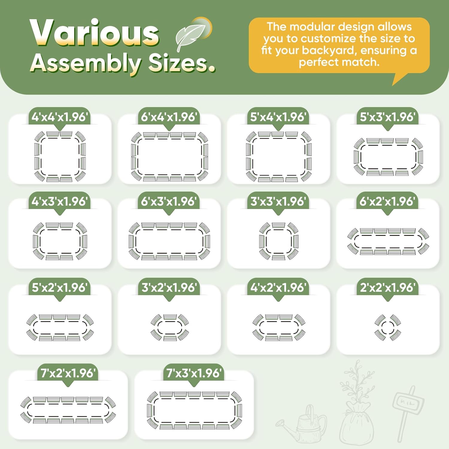 KING BIRD Raised Garden Bed Kit 2025 Upgraded Modular DIY Galvanized Planter Garden Box Outdoor for Gardening, Vegetables, Flowers, Elegant Roman Column Design, 94x24x24 in, Dark Grey