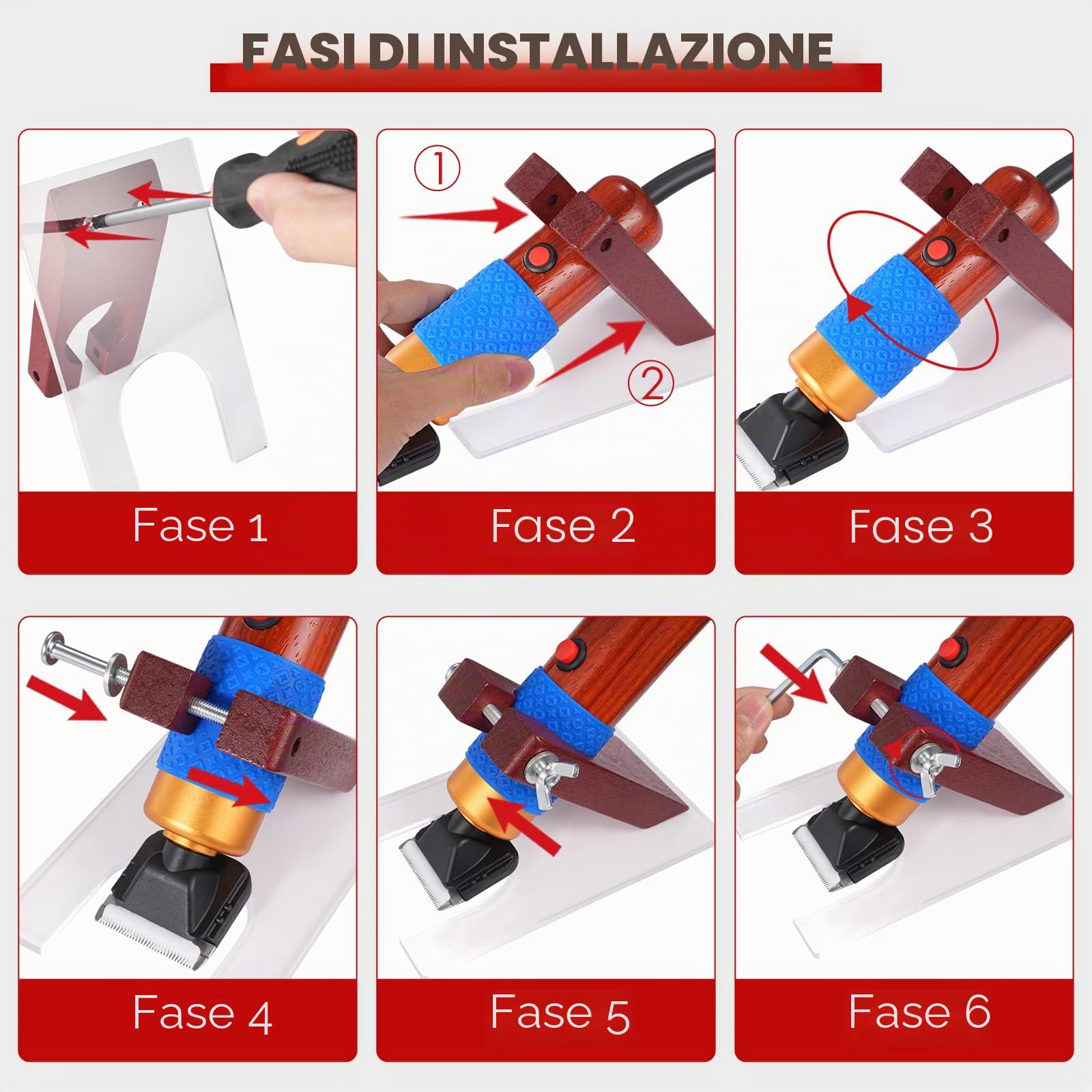 Tufting Trimmer Tappeto Clippers Kit, 200w Tosatrici per Tappeti a Velocità Regolabile,Tosatrice per Tappeti con Guida di Tosatura,6 velocità Regolabili