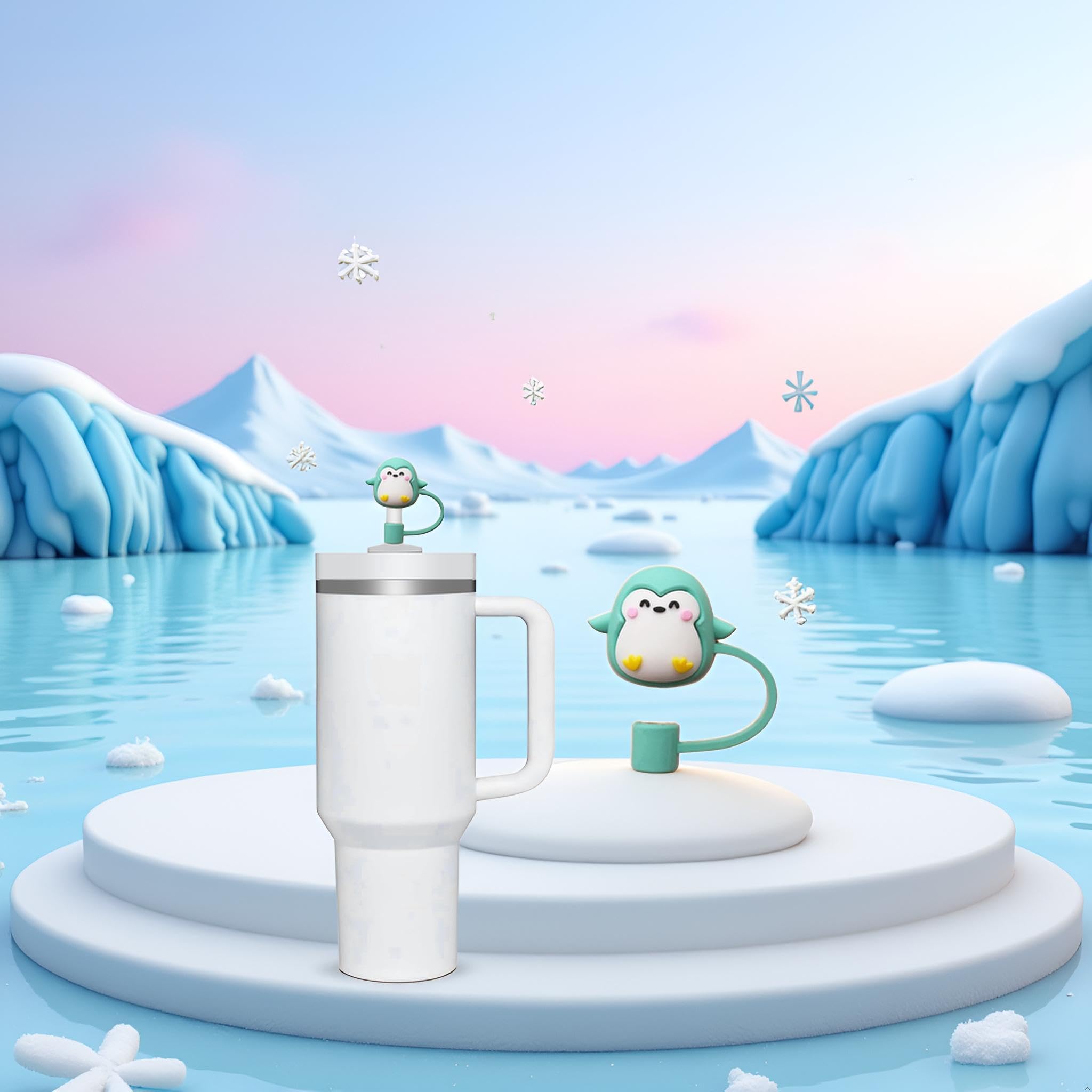 Pinguin & Frosch Silikon-Deckel Für Stanley-Becher – Mit Trinkhalm, Niedlich & Dicht