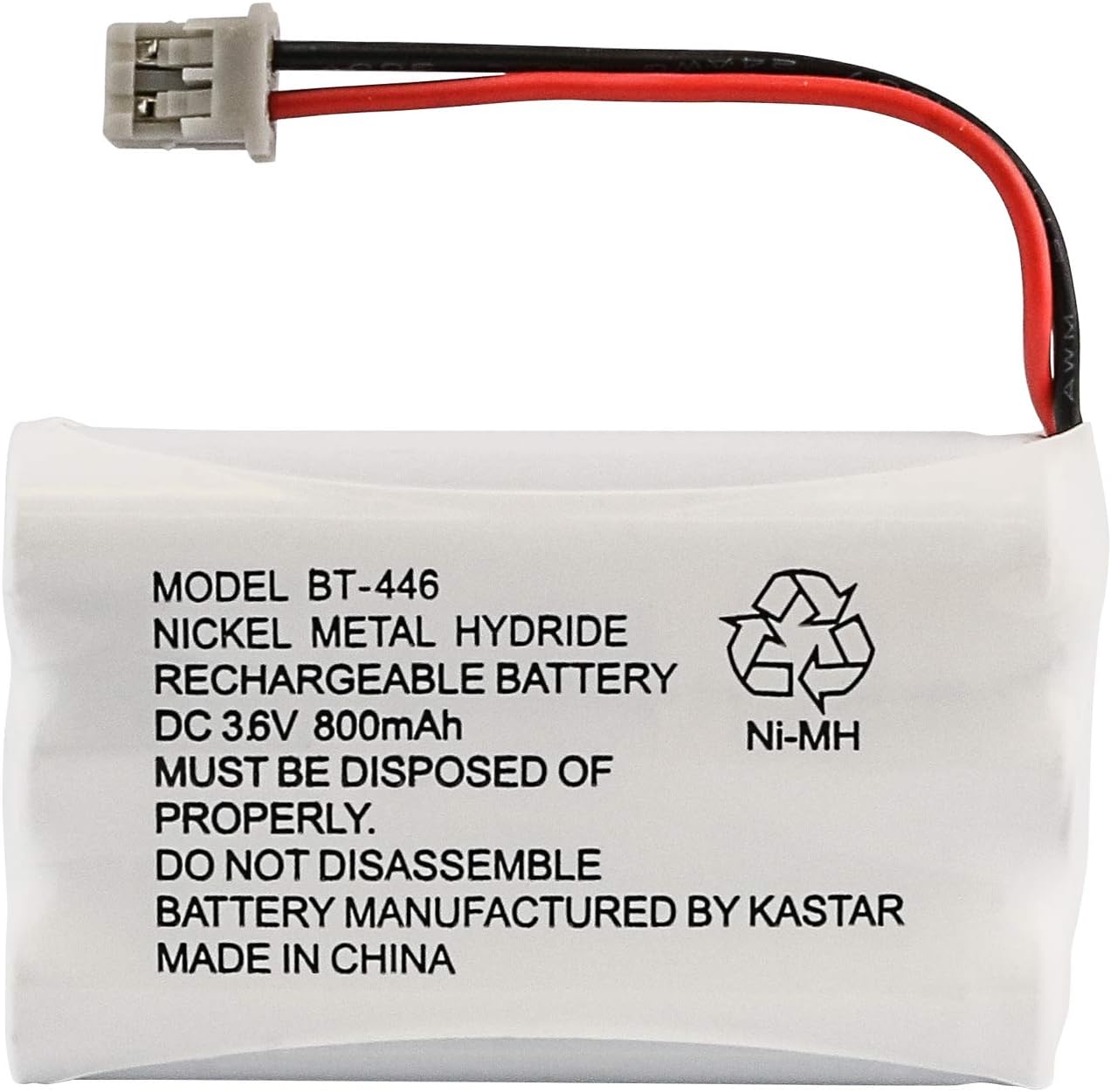 Uniden BT-446 Nickel Metal Hydride Rechargeable Cordless Phone Battery, DC 3.6V 800mAh, Genuine Uniden, Manufactured by BYD for Uniden
