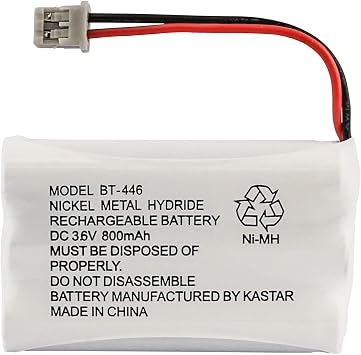 Uniden BT-446 Nickel Metal Hydride بطارية الهاتف اللاسلكية القابلة لإعادة الشحن ، DC 3.6V 800mAh ، Genuine Uniden ، المصنعة من قبل BYD لـ Uniden