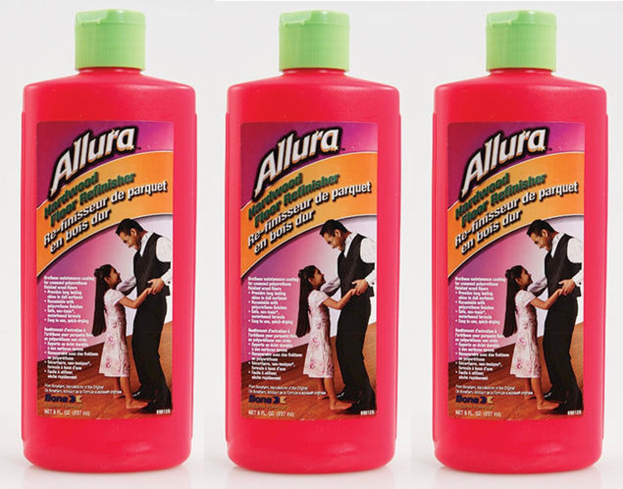 Allura Hardwood Floor Refinisher 8oz. Bottle (Pack of 3)