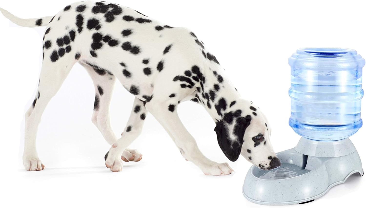 Old Tjikko Dog Water Bowl Dispenser,11L Pet Water Dispenser Station for Large Dogs and Cats,Gravity Automatic Feeder,Large Size Dog Drinking Fountain,Large, 3 Gallon, Gray (11 L Water)