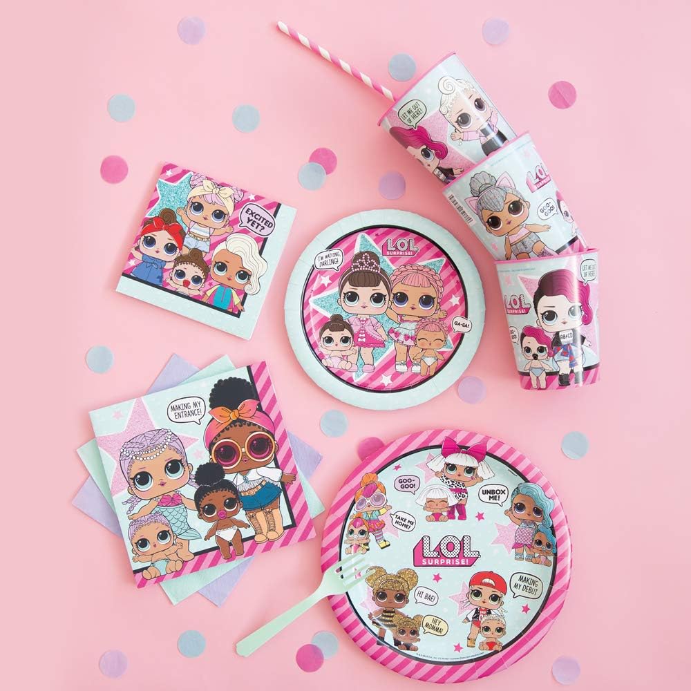 Unique LOL Surprise Party Plates, 8 Ct, Multicolor, 9" (79115)
