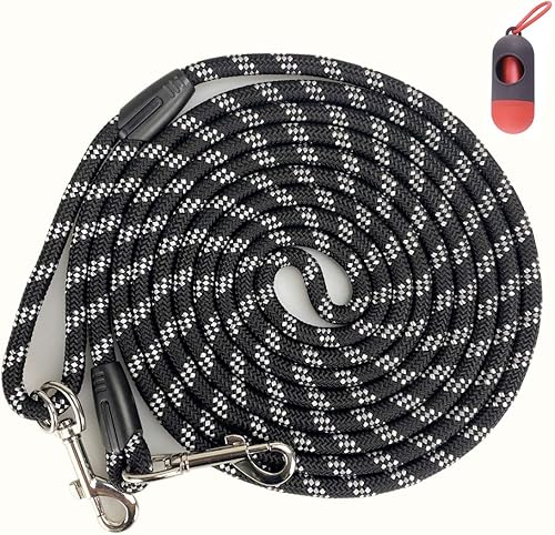 Miniatura 2 de Codepets Correa de cuerda larga para perro para entrenamiento de perros, de 12, 20, 30, 50 pies, correas reflectantes para perro, correas de control