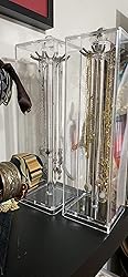 Stock Your Home Long Necklace Holder with 12 Hooks - Acrylic Jewelry O