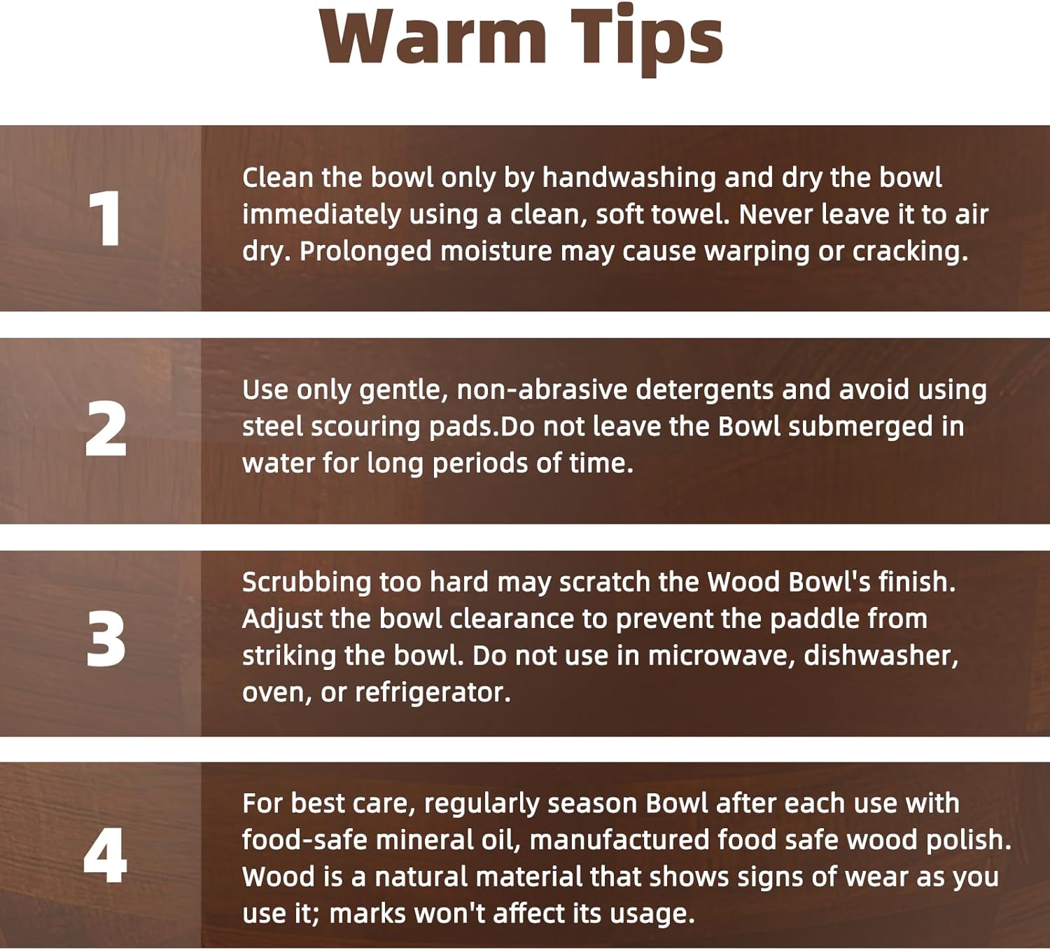 Premium Walnut Wood Mixing Bowl Compatible with KitchenAid 4.5 & 5 QT Tilt-Head Models – Natural Food-Grade Walnut Wooden Bowl with Stainless Steel Locking Base | 5QT