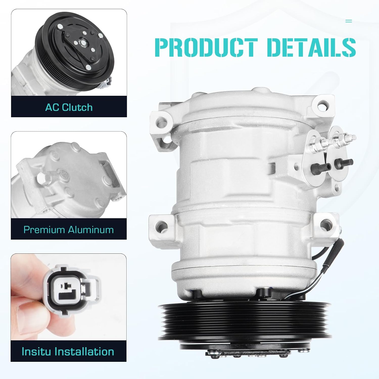 AC Compressor with A/C Clutch Fit for Acura TL 3.2L 2004 2005 2006 2007 2008 & 3.5L 2007 2008, MDX 3.5 2003-2006, for Honda Odyssey 3.5 2005-2007, Pilot 3.5 2005-2008, Ridgeline 3.5L 2006-2008