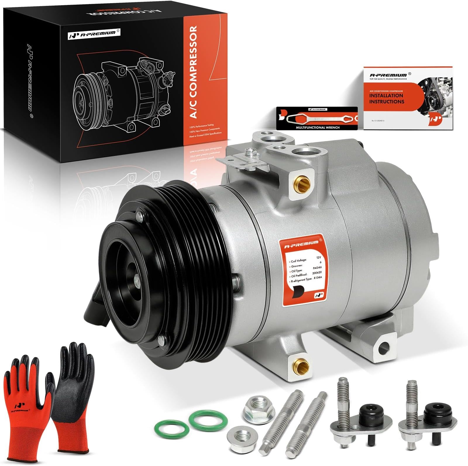 Amazon.com: A-Premium Air Conditioner AC Compressor with Clutch ...