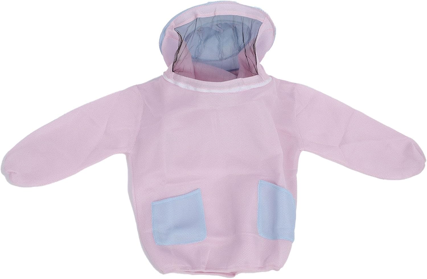 Beekeeping jacket, breathable mesh cotton ventilated bee suit with veil and cuffed sleeves, for women