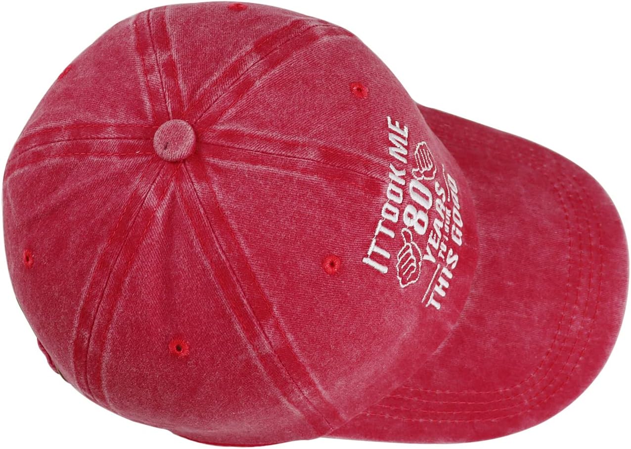 It Took Me 80 Years to Look This Good Hat for Women Men, Funny Adjust Embroidery 80th Birthday Baseball Cap