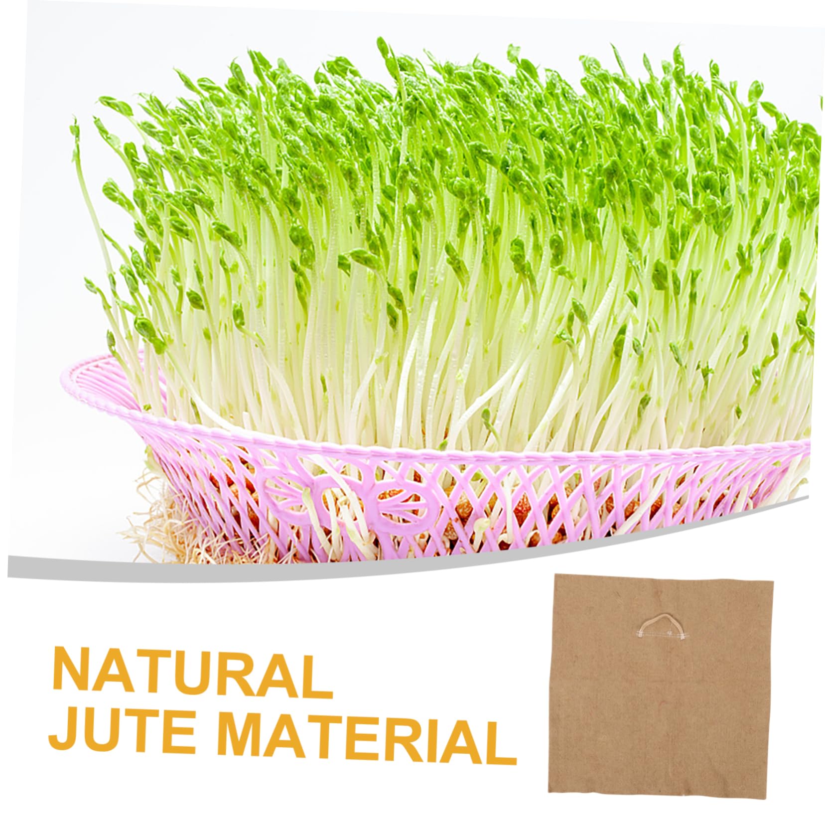 TOYANDONA 4piezas Bandejas De De Microvegetales Papel De Yute Almohadillas De Yute para Germinación