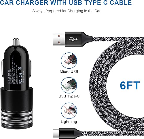 Miniatura 4 de Cargador rápido USB C para Samsung Galaxy S25/S24/S23/S22/S21 Ultra/S20 FE Note 20 A17 A56 A16 A35 A54 A13 A53 A12 A32 A21 A51 A71 A50 S10 S10 9 S8,