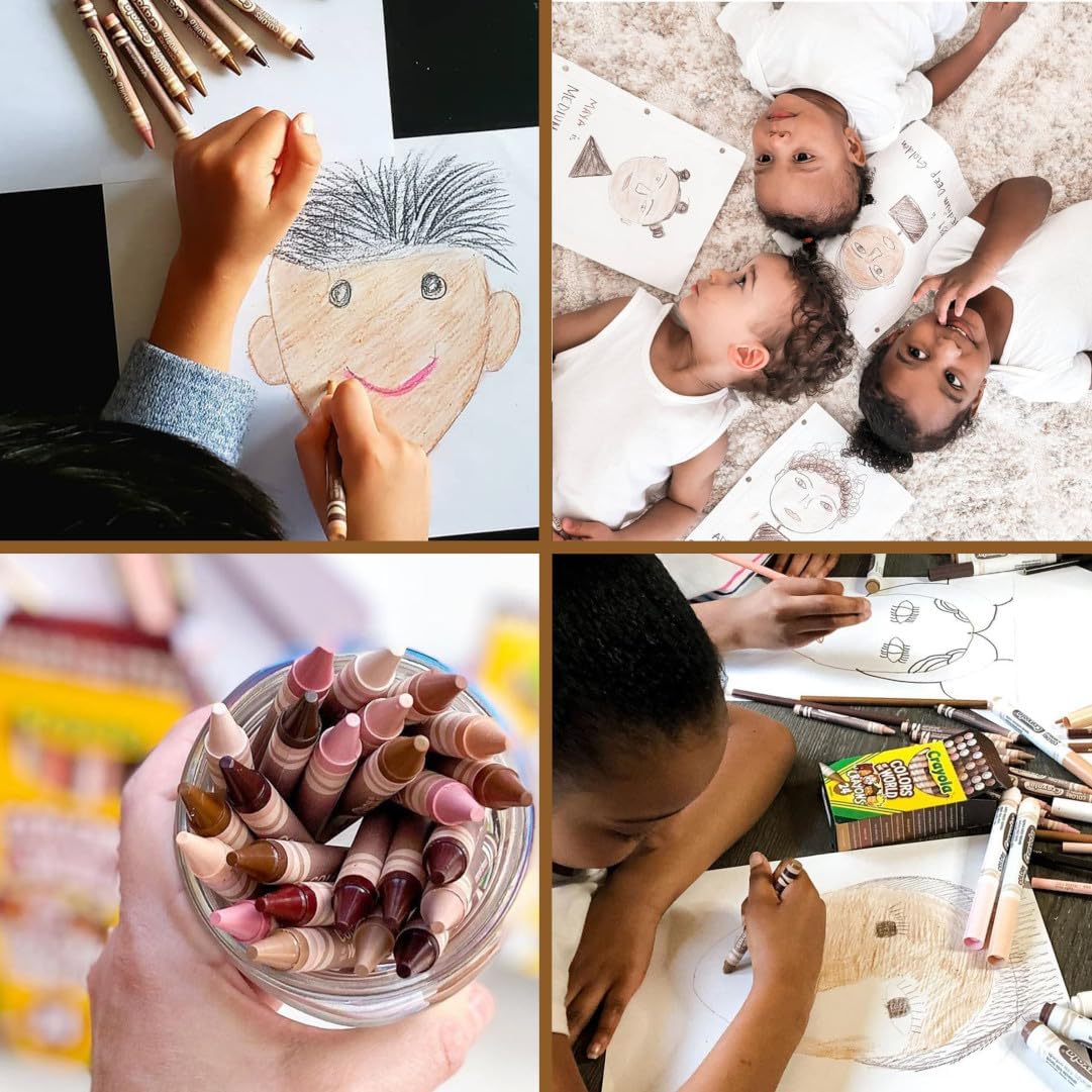 Crayola Colors of The World Bulk Crayon Classpack (480ct), 24 Skin Tone Crayon Colors, Classroom Supplies for Teachers, Ages 3+