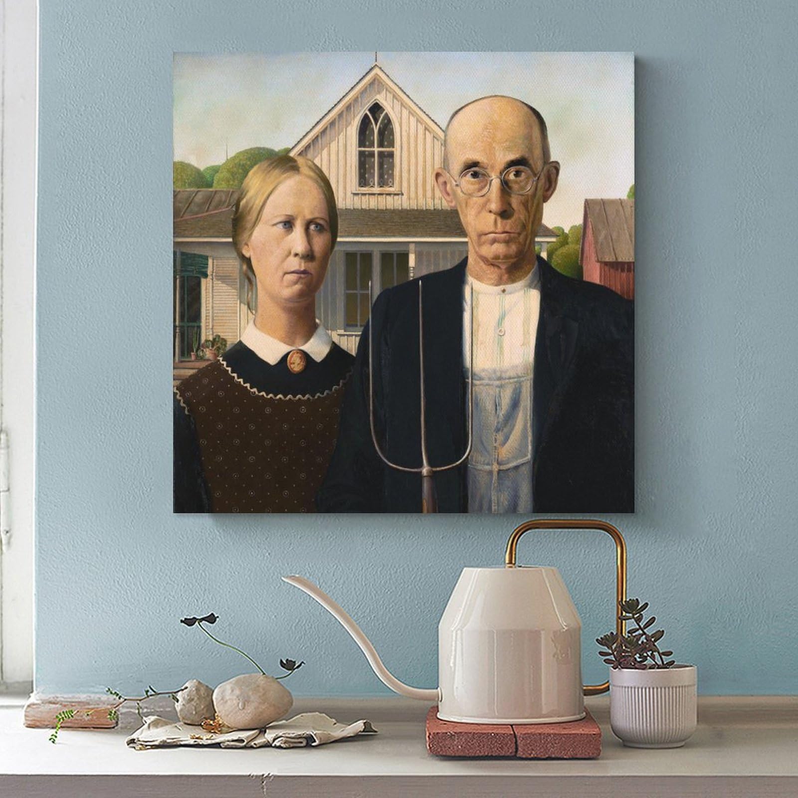 Amazon.com: Grant Wood - American Gothic - Classic Paintings