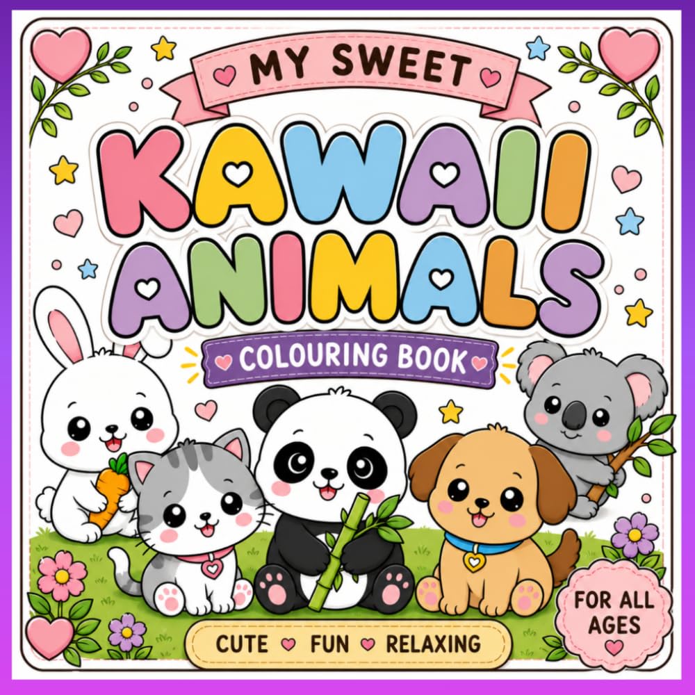 My Sweet Kawaii Animals Colouring Book: Cute Fun Relaxing For All Ages